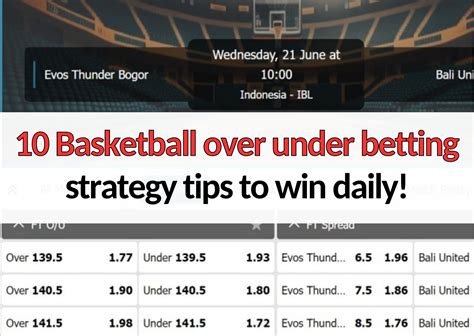 over under betting basketball